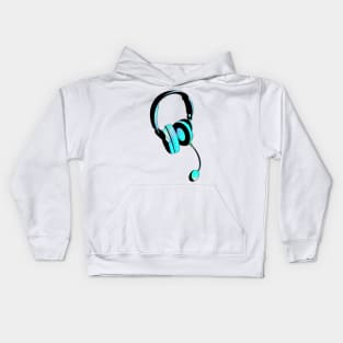 Gamer headset aqua Kids Hoodie